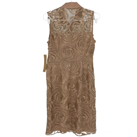 RACHEL RACHEL ROY NWT OCTOBER ROSE COLLAR NECK DRESS ROSE GOLD 6 - Picture 2 of 6